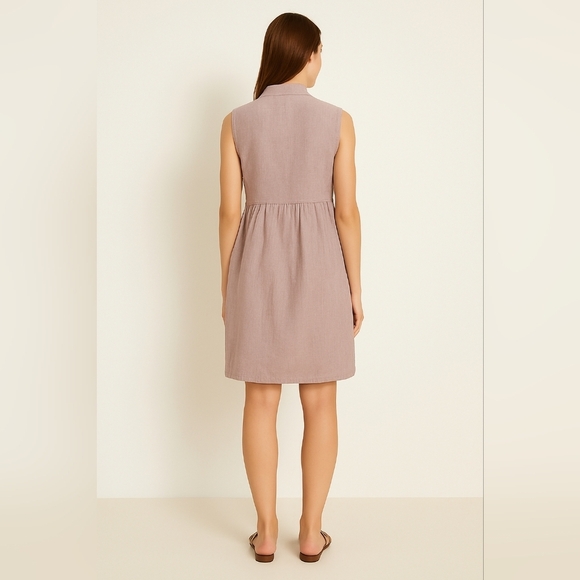 Terzo Millennio Made In Italy, Linen dress, Soft Blush, US Womens  Medium - Picture 9 of 9